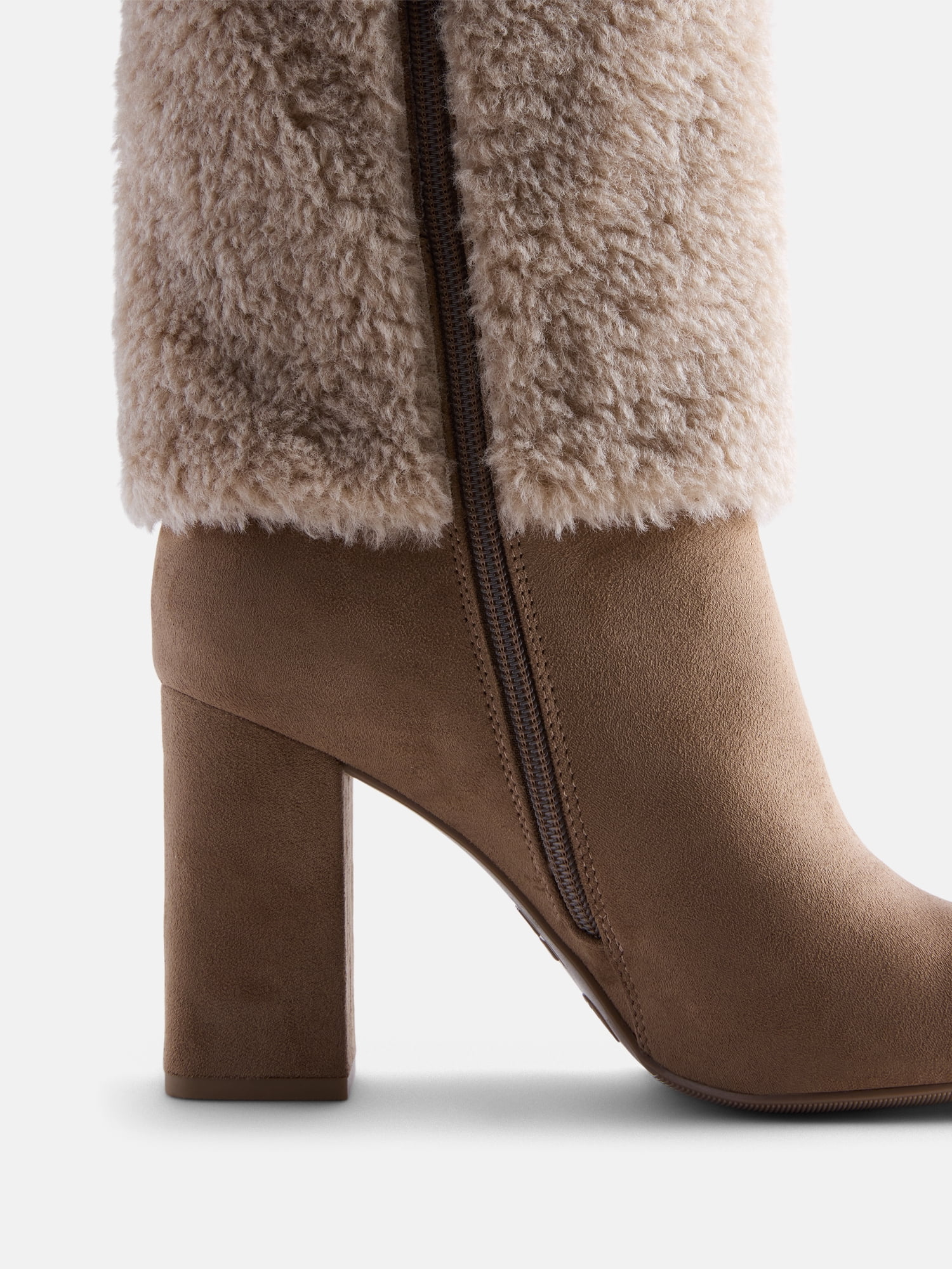 Madden NYC Women's Faux Fur Cuff Boots