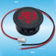 thumbnail image 1 of Voltímetro Circular De Dos Hilos Medidor de voltaje DC 4-100V Pantalla digital LED programable pequeña (rojo), 1 of 7