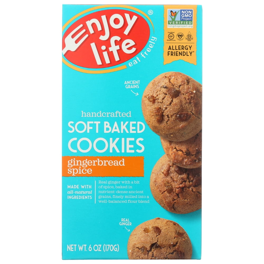 Enjoy Life Gingerbread Spice Soft Baked Cookies, Allergy Friendly, Nut