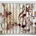 thumbnail image 1 of EREHome Creative music notes Blackout Window Curtain Drapery Panels 52x84 Inch Two piece, 1 of 1