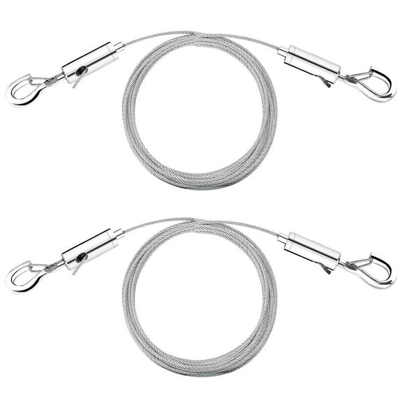 Adjustable Artwork Hanging Wire, Upgrade Mirror Frame Hanging Kit, GIXUSIL 6.6ft Heavy Duty Stainless Steel Wire Rope for Hanging LED Screen Paintings, Supports Up to 100lbs - 2Pcs