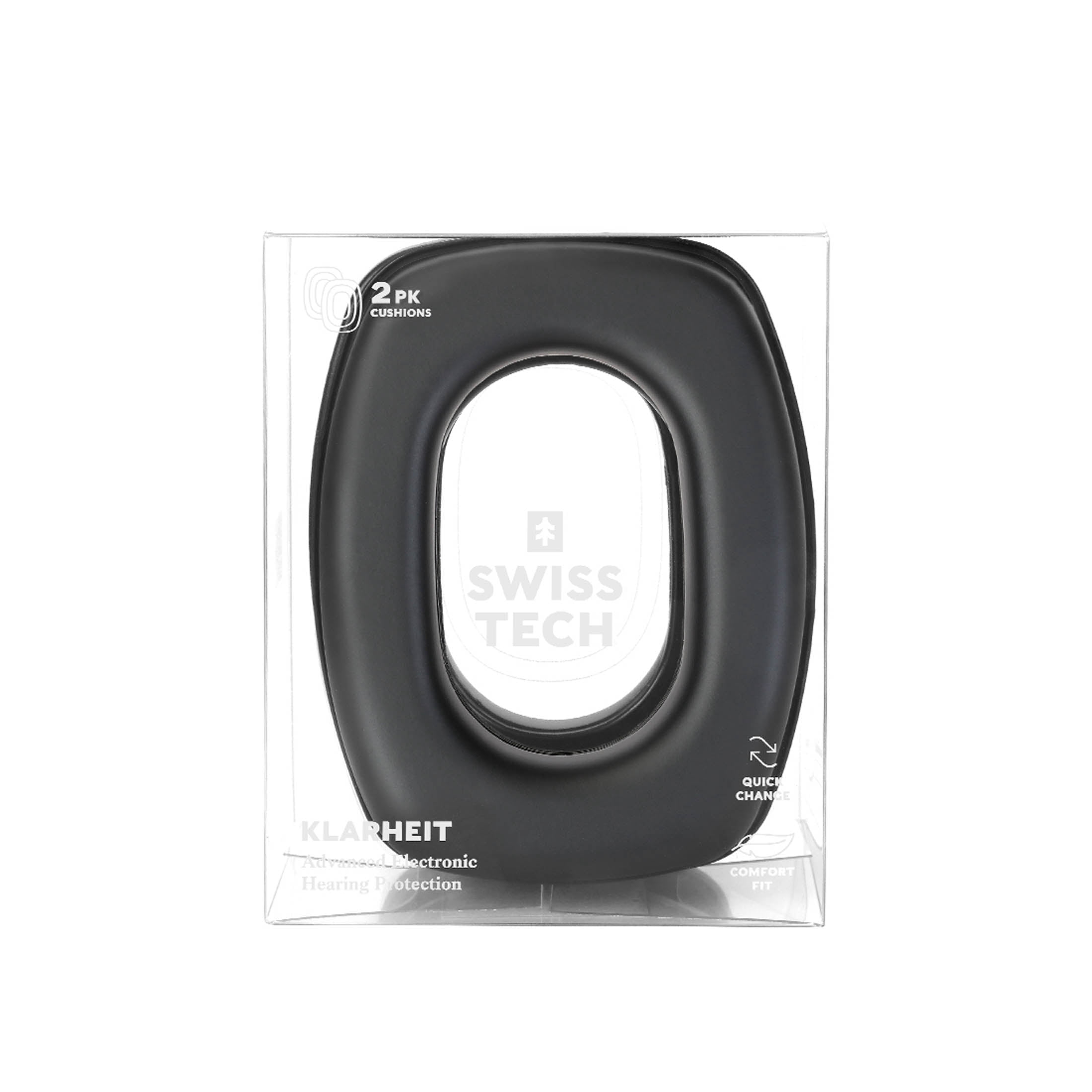 Swiss Tech Foam Pad Alternative for Klarheit Electronic Hearing Protection, Black