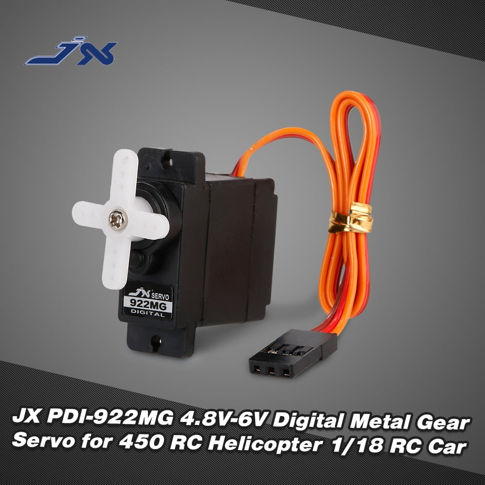Jx Pdi 922mg 4 8v High Voltage 0 10sec 60 2 0kg Digital Metal Gear Mini Servo Aluminum Case For 450 Rc Helicopter 1 18 Rc Car Walmart Com Walmart Com