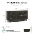 thumbnail image 3 of Furniture of America Cheri Art Deco Solid Wood 4-Shelf Buffet Server, Ash Grey, 3 of 13