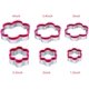 thumbnail image 1 of Juego de 6 piezas, cortador de galletas con forma de flor de metal hecho de acero inoxidable de grado alimenticio, parte superior roja protectora con PVC suave, seguro y saludable, 1 of 3