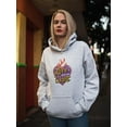 thumbnail image 2 of Love Who You Want Glowing Heart Hoodie Women -Smartprints Designs, Female Small, 2 of 4