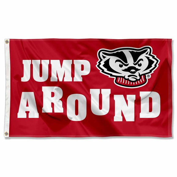 College Flags & Banners Co. Wisconsin Badgers Jump Around Flag