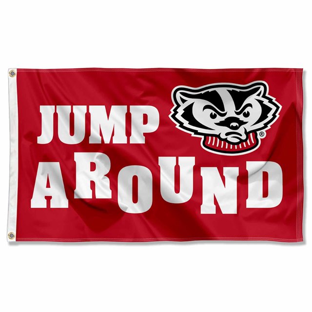 College Flags & Banners Co. Wisconsin Badgers Jump Around Flag