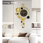 Wall Clock,30 Large Wall Clock, Modern Clocks for Living Room, Geometric Design - Silent Wall Clock, Battery Operated, for Living Room,Bedroom,Kitchen,Study or Entryway Decor