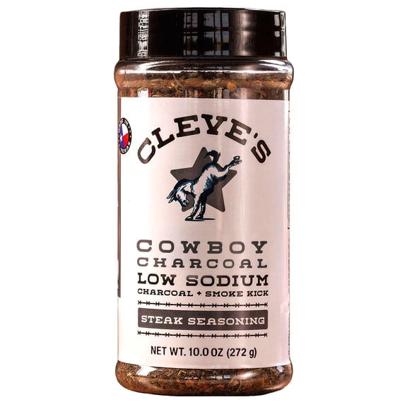 Cleve's Gourmet Cowboy Charcoal Steak Seasoning for Grilling & Cooking, Steak Rub with Smoky Charred Flavor, Prime Rib Seasoning & Beef Seasoning, 10.0 oz