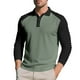 thumbnail image 2 of pstuiky camisa de manga larga para hombre, Blusas y camisas casuales de manga larga con cuello vuelto y medio botón para hombre camisetas de hombre xxl, 2 of 9