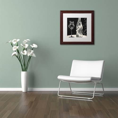 Trademark Fine Art "Vin Elegant I" Canvas Art by Color Bakery White Matte, Wood Frame