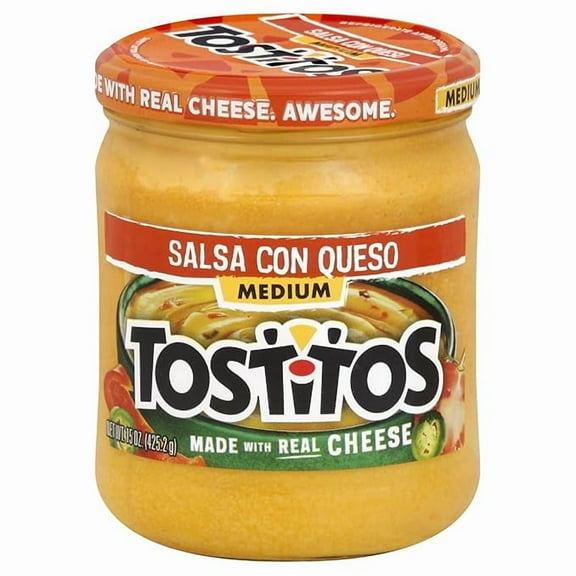 1x Tostitos Dip, Salsa Con Queso, Medium, 15oz