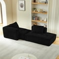 thumbnail image 6 of L-Shape Cloud Couch Sectional, Modular Sofa No Assembly Required, Compressed Large Comfy Couch for Living Room & Apartment, Black, 6 of 9