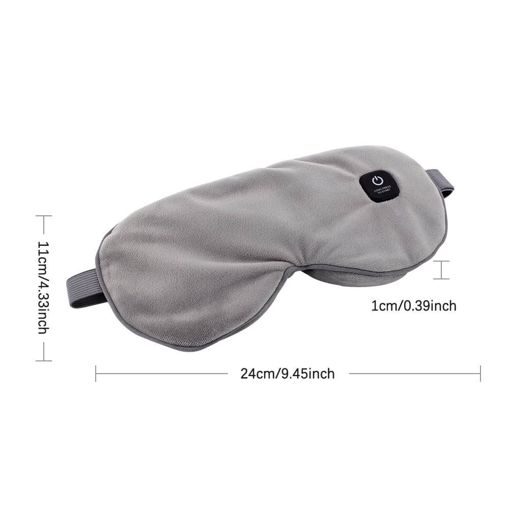 Cordless Heated Eye Mask, 3 Heat Levels Rechargeable Eye Heating Pad, Warm Eye Compress, Washable Sleep Mask, Home Travel Office (Black)