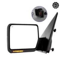 ECCPP Tow Mirror Towing Mirror Compatible with 2004 2005 2006 for Ford for F150 Pickup Truck with Left Side Power Control Heat Turn Signal Light with Black Housing