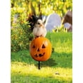 thumbnail image 3 of 2025 New Metal Halloween Skeleton Riding Chicken Stake, Whimsical Spooky Outdoor Decor | Garden, Yard, Lawn Halloween Decoration,C,1PC, 3 of 6