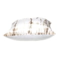 thumbnail image 3 of Nassau Collection Handmade Woven Striped Cotton Throw Pillow - 20" - White and Brown, 3 of 4
