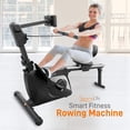 thumbnail image 3 of SereneLife Smart Rowing Machine - Sports Training Row Machine w/ Auto Power-Off Battery Saving Function, Portable Folding Style, 3 of 7