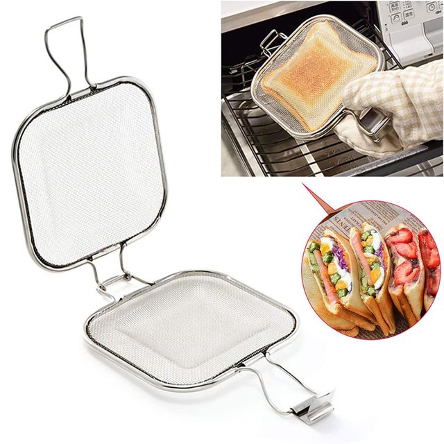 ruzhgo Stainless Steel Baking Rack Bread Sandwich Grilling Net Cooling Rack for Home Baking Tools