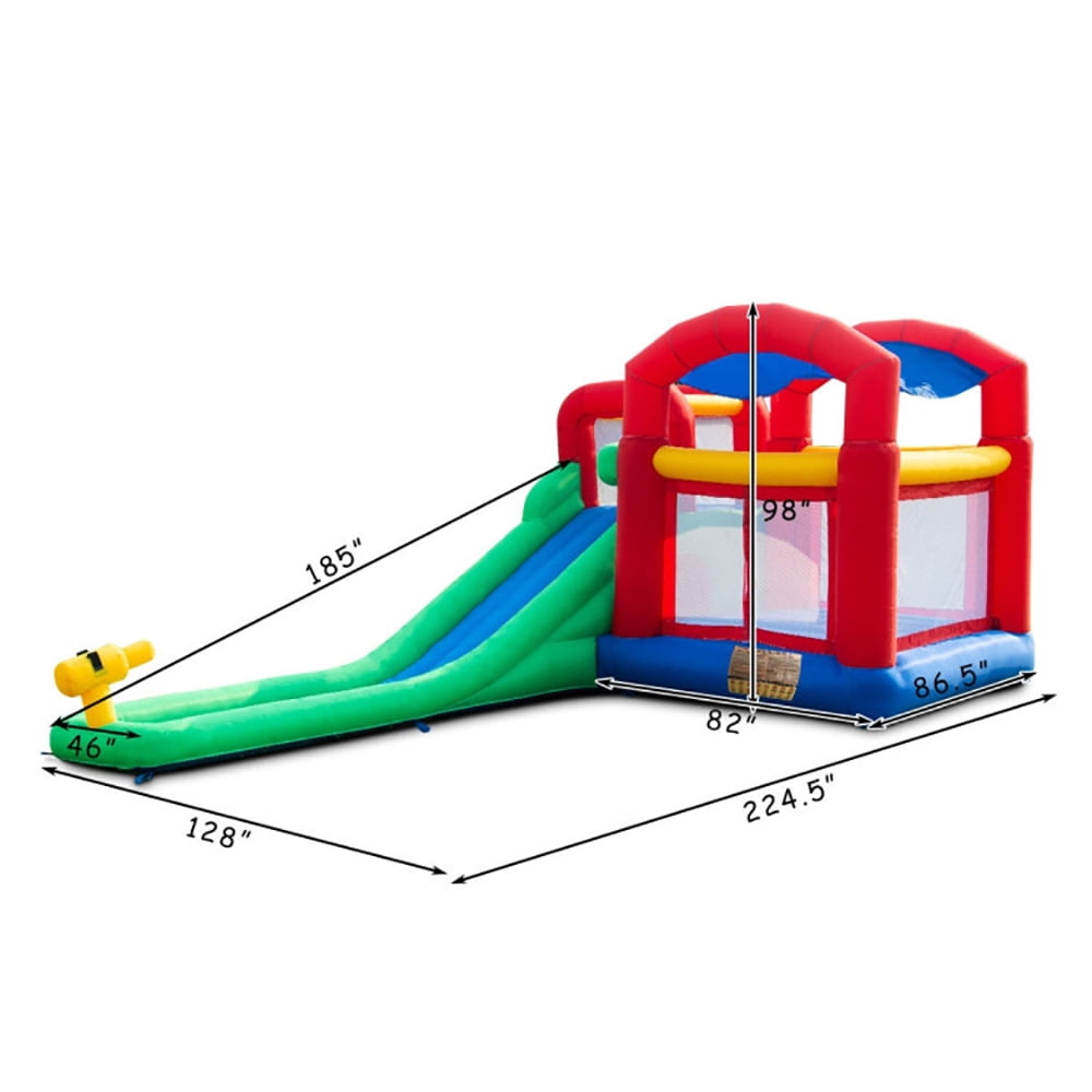Aimee Lii Inflatable Moonwalk Slide Bounce House with Storage Bag, Kids Bounce House for 3-10