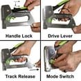 thumbnail image 6 of Surebonder TRIGGERFIRE Cable Tacker Staple Gun, Safely Secure Varying Low Voltage Wire Types - Coax RG6, RG59 and Ethernet Cat-5 - Two Modes: Trigger & Normal (5659), 6 of 6