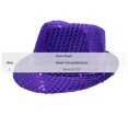 thumbnail image 2 of Sparkly Sequin Fedora Hat Unisex Shiny Glitter Trilby for Halloween Carnival Stage Show Photo Prop Party Event, 2 of 4