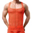thumbnail image 3 of Penkiiy Top de malla para hombres Fishnet Tank Tops Muscle Rave sin mangas Ver a través de las camisas, 3 of 4