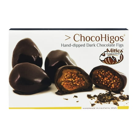 Mitica ChocoHigos Hand-dipped Dark Chocolate Figs, 4.94