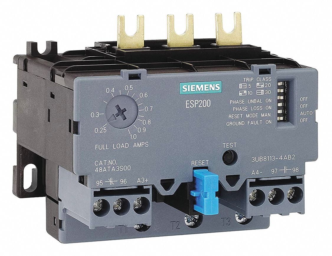 Siemens Overload Relay,0.75 to 3.40A,3P,600VAC 3UB81134BB2