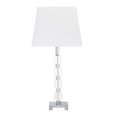thumbnail image 1 of Benzara BM240891 Metal Table Lamp with Crystal Cube Accent & Footed Base, Silver, 1 of 1