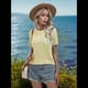 thumbnail image 3 of Suéter de Cuello Redondo de Color Liso Amarillo M, 3 of 5