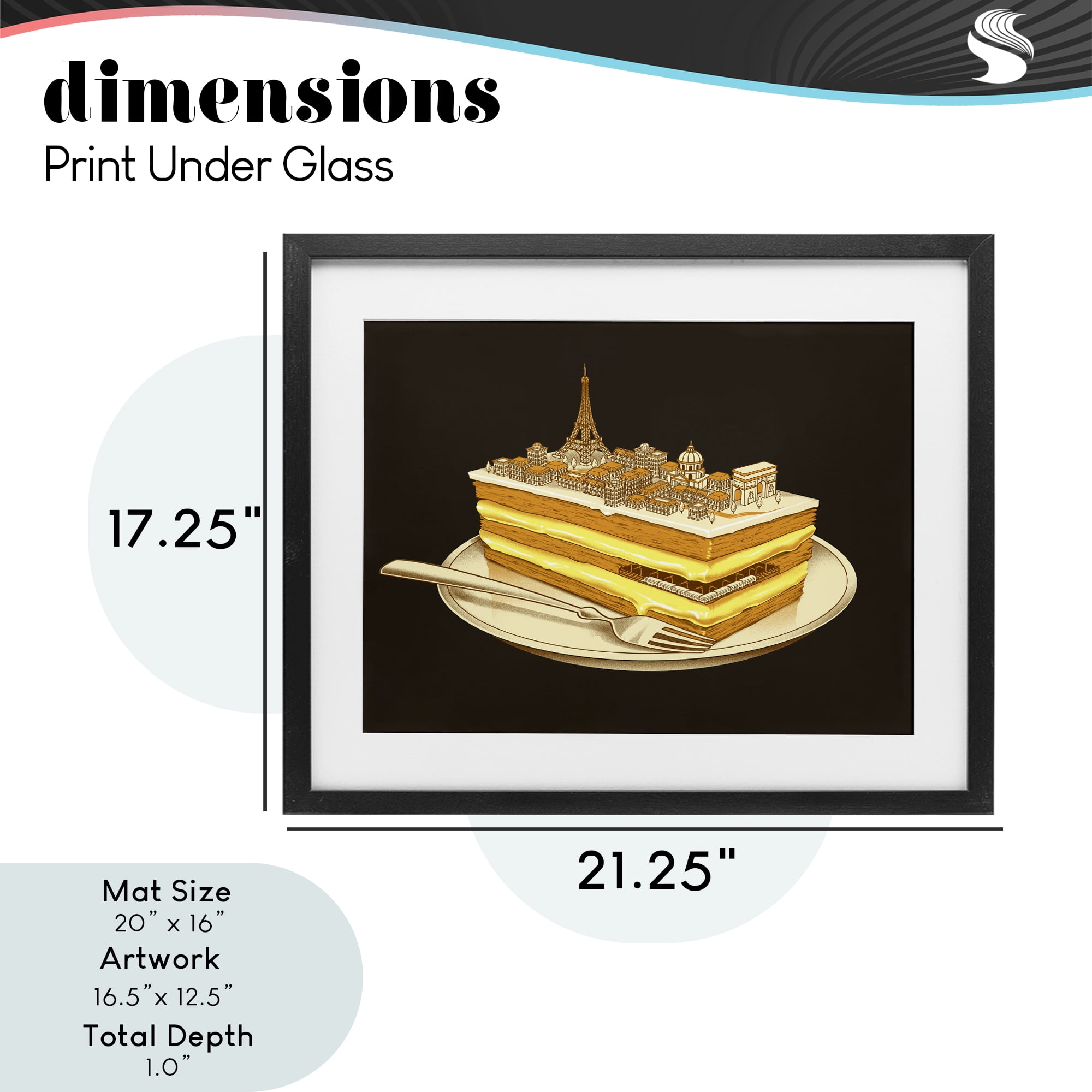 Stupell Industries Hungry For Travels Paris Black Framed Print Under Glass, design by Tobe Fonseca