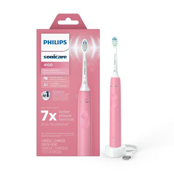 Philips Sonicare 4100 Brosse à Dents Électrique Rechargeable, Rose Foncé HX3681