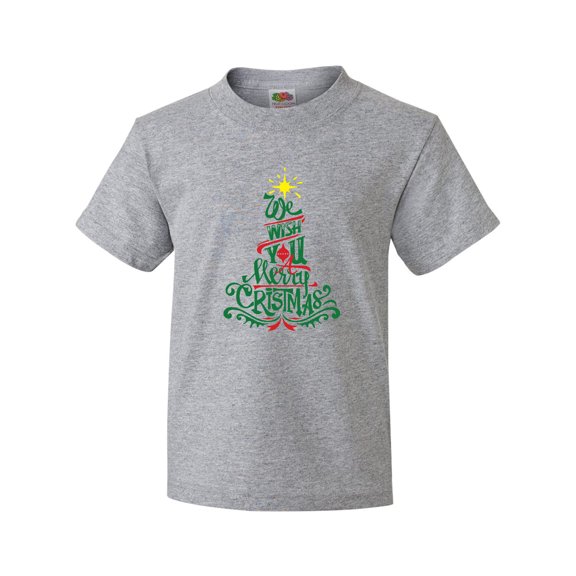 Inktastic We Wish You A Merry Christmas Youth T-Shirt