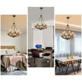 thumbnail image 4 of 24" 6-light E12 Lampholder Deer Horn Lamp Rustic Resin Antler Chandelier, 4 of 14