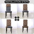 thumbnail image 7 of Piccocasa 1-Piece Stretch Spandex Stretch Chair Covers,(M Size,Coffee Color), 7 of 7