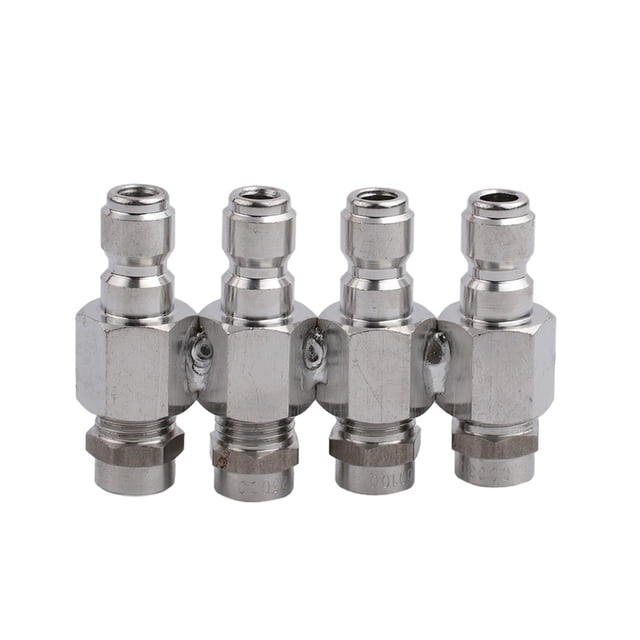 Kit de Buse de Nettoyeur Haute Pression Support à Embout 4 Voies Connexion Rapide 1/4 Pouce Lavage Doux