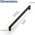 thumbnail image 3 of 3 Pack 10 Inch Kitchen Square Cabinet Handles Matte Black Cabinet Pulls Black Drawer Pulls Kitchen Cabinet Hardware Kitchen Handles, 3 of 5