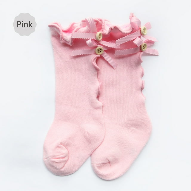 ITFABS Baby Mid Tube Socks Knee High Stylish Ruffled Soft and Breathable Stockings