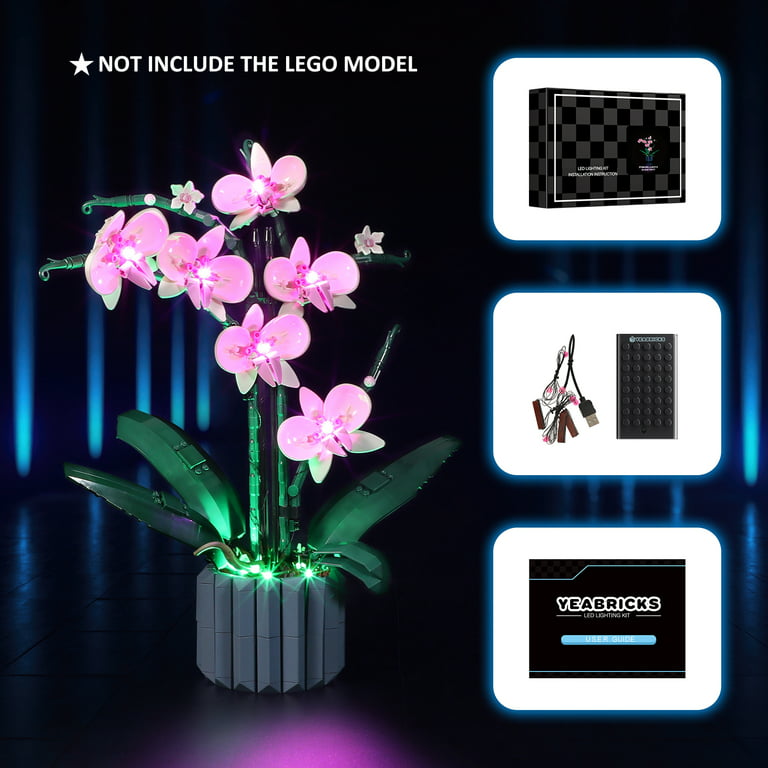 YEABRICKS Led Light Kit for Legos Orchid 10311 Plant Decor Building Set for  Adults(Not Include the Building Model) 