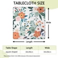 thumbnail image 2 of Reusable 34x34 Inch Elastic Tablecloth with Floral Motif, Soft Polyester for Kitchen, Picnic, or Coffee Table Use, 2 of 6