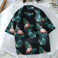 thumbnail image 3 of Mens Tropical Print Shirt Short Sleeve Chest Pocket Relax Fit Vintage, Summer Beach Shirt, 3 of 6