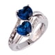 thumbnail image 1 of Anillos para mujer, regalos para mujeres amantes de la moda, joyería, corte de corazón y anillo T blanco r, 1 of 3