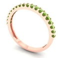 thumbnail image 2 of 0.29 ct Brilliant Princess Cut Natural Peridot 18K Rose Gold Stackable Band SZ 5, 2 of 6