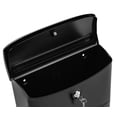 thumbnail image 5 of Architectural Mailboxes Princeton™ Locking, Wall-Mounted Mailbox for Outside, Metal Galvanized Steel Medium Mail box with Lock and Key Drop Box, Black, 5 of 6