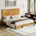 thumbnail image 5 of VanAcc Full Size Solid Wood Bed Frame with 48.6" Headboard, Mid-Century Platform Bed Frame, Light Brown, 5 of 8