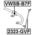 thumbnail image 2 of Febest FRONT STABILIZER BAR BUSHING # VWSB-B7F OEM 3C0411303AA, 2 of 2