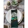 thumbnail image 2 of Green Marble Cloth Napkins Set of 8 Reusable Dinner Napkins, Gold Abstract Vintage Modern Ombre Art Cocktail Napkin Washable Table Napkins for Wedding/Holiday Party/Baby Shower 20"x20", 2 of 7