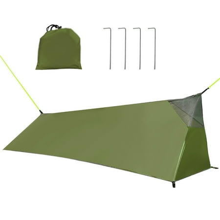 Splihome Outdoor Camping Tent Oxford Cloth+Mesh Ultralight Camping Tent Single Person for Outdoor Camping Hiking Accessories 4Colors